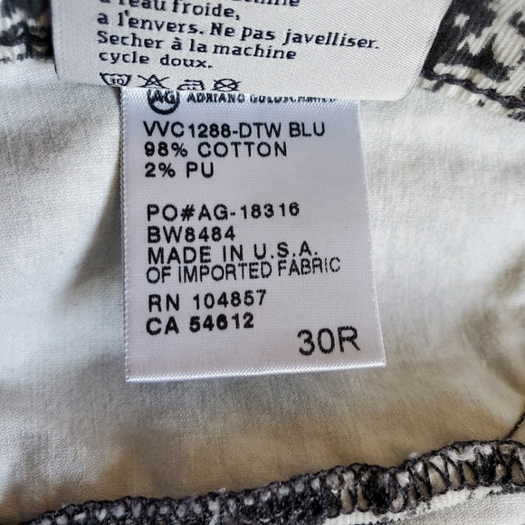 AG Adriano Goldschmied The Legging Super Skinny Jeans White Abstract Print - Picture 9 of 9